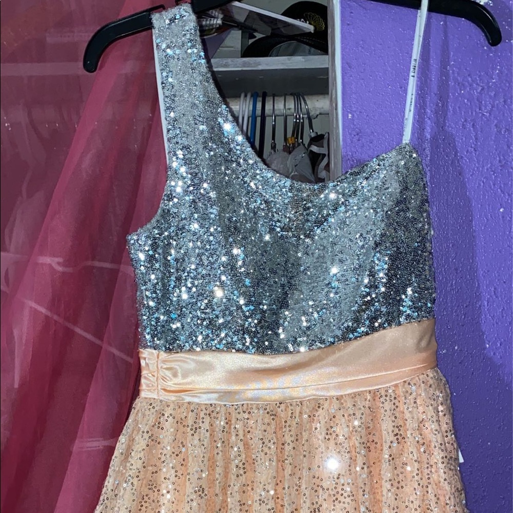 one shoulder party dress